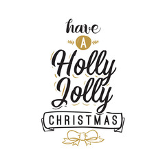 Merry Christmas typography.