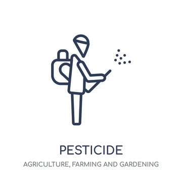 Pesticide Icon. Pesticide Linear Symbol Design From Agriculture, Farming And Gardening Collection.