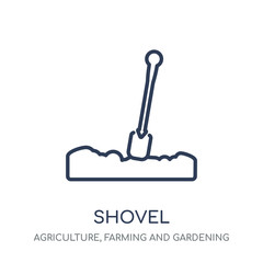 Shovel icon. Shovel linear symbol design from Agriculture, Farming and Gardening collection.
