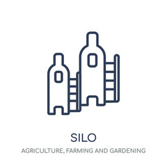 Obraz premium Silo icon. Silo linear symbol design from Agriculture, Farming and Gardening collection.
