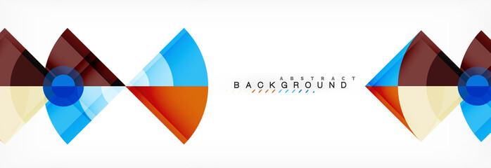 Trendy circles composition geometric background