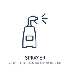 Sprayer icon. Sprayer linear symbol design from Agriculture, Farming and Gardening collection.