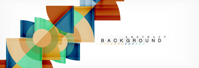 Trendy circles composition geometric background