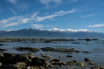 Fototapeta na wymiar View of the Kaikoura ranges