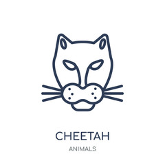 Cheetah icon. Cheetah linear symbol design from Animals collection.