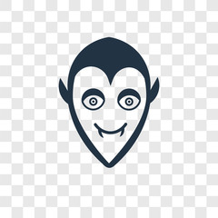 Obraz premium Dracula vector icon isolated on transparent background, Dracula transparency logo design