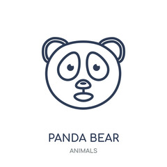 Panda bear icon. Panda bear linear symbol design from Animals collection.