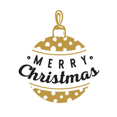 Merry Christmas typography.