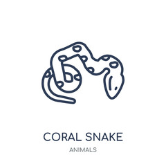 coral snake icon. coral snake linear symbol design from Animals collection.