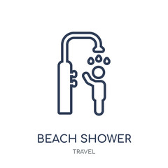 beach Shower icon. beach Shower linear symbol design from Travel collection.