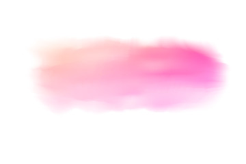Pink realistic watercolor brush strokes on transparent isolated background. Vector illustration created by Mesh tool for background, wallpaper, print design. EPS10