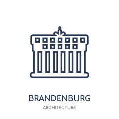 Brandenburg icon. Brandenburg linear symbol design from Architecture collection.