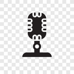 Microphone vector icon isolated on transparent background, Microphone transparency logo design