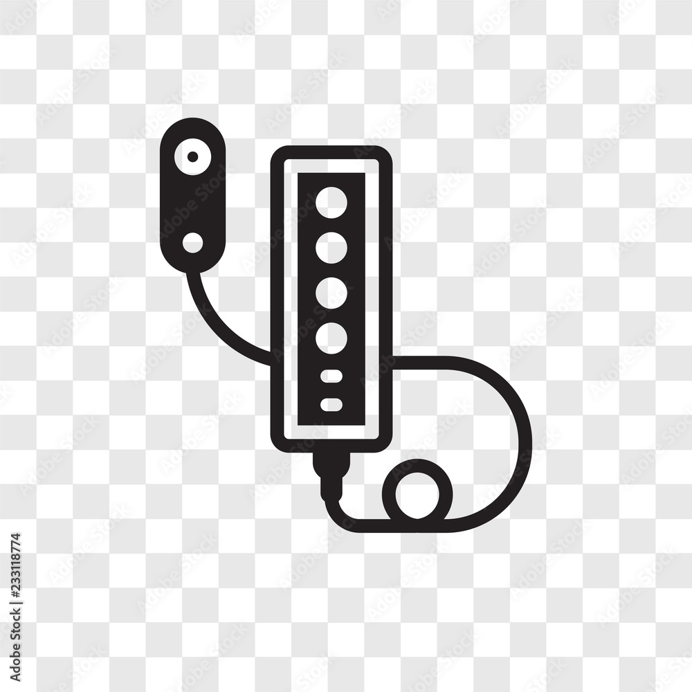 Poster game controller vector icon isolated on transparent background, game controller transparency logo de