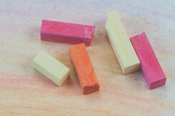 colorful chalk pastels