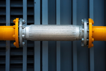 Outdoor natural gas connecting pipe flange