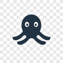 Octopus toy vector icon isolated on transparent background, Octopus toy transparency logo design
