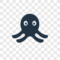 Octopus toy vector icon isolated on transparent background, Octopus toy transparency logo design