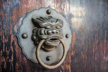 Lion doorknob ornament