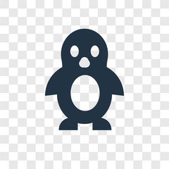 Penguin toy vector icon isolated on transparent background, Penguin toy transparency logo design