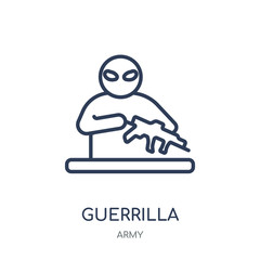 guerrilla icon. guerrilla linear symbol design from Army collection. Simple element vector illustration. Can be used in web and mobile.