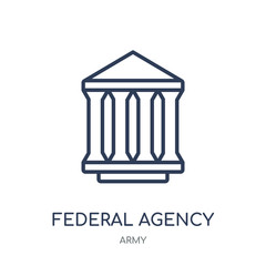 federal agency icon. federal agency linear symbol design from Army collection. Simple element vector illustration. Can be used in web and mobile.