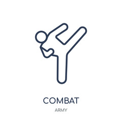 combat icon. combat linear symbol design from Army collection. Simple element vector illustration. Can be used in web and mobile.