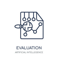 Evaluation icon. Evaluation linear symbol design from Artificial Intellegence collection. Simple element vector illustration. Can be used in web and mobile.