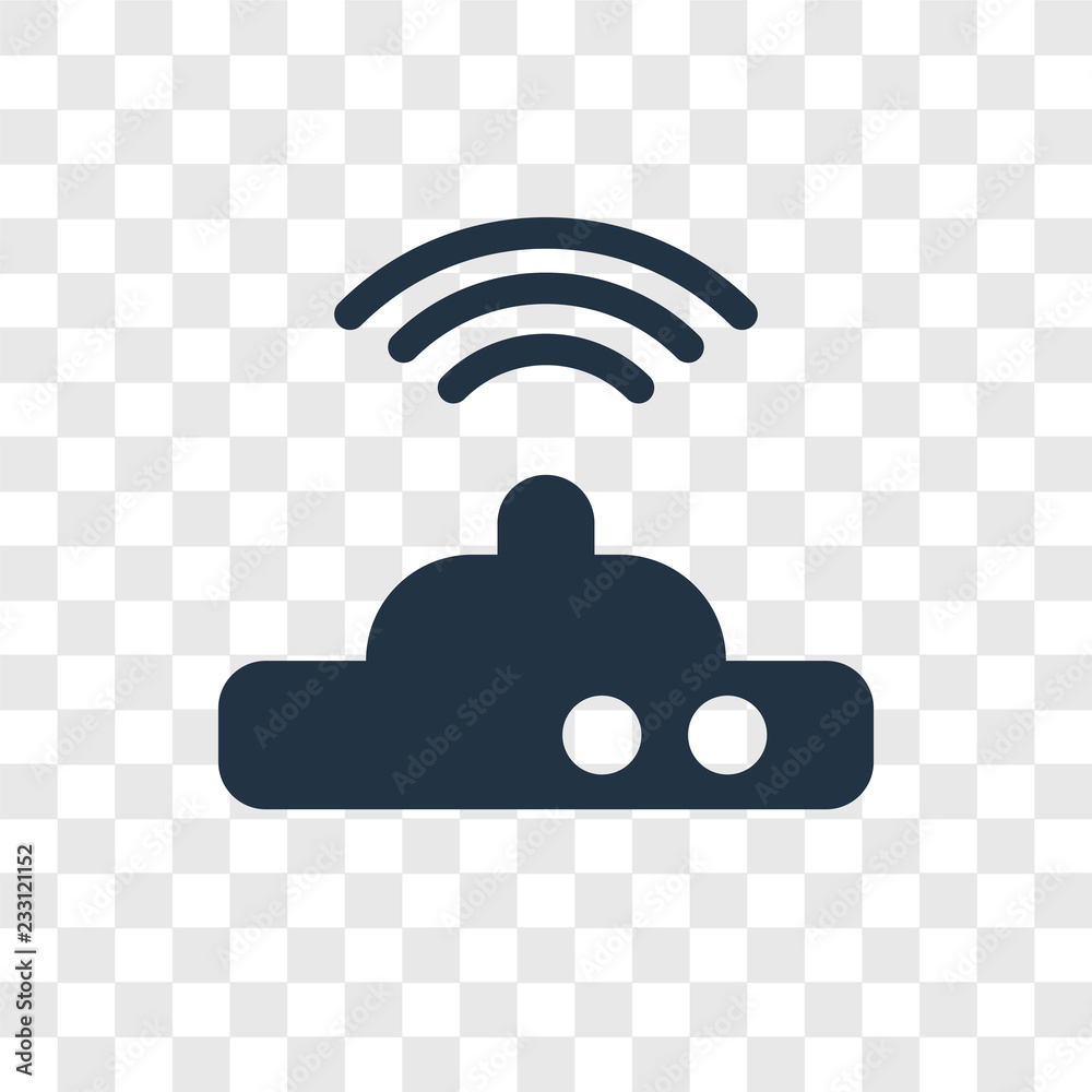 Poster wifi modem vector icon isolated on transparent background, wifi modem transparency logo design