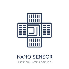 Nano sensor icon. Nano sensor linear symbol design from Artificial Intellegence collection. Simple element vector illustration. Can be used in web and mobile.