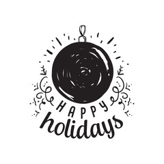 Merry Christmas typography.