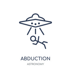 Abduction icon. Abduction linear symbol design from Astronomy collection. Simple element vector illustration. Can be used in web and mobile.