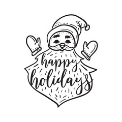 Merry Christmas typography.