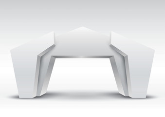 gate exhibition with modern concept geometric and elegant