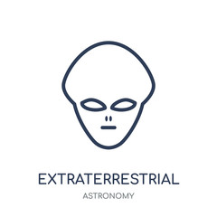 Extraterrestrial icon. Extraterrestrial linear symbol design from Astronomy collection. Simple element vector illustration. Can be used in web and mobile.