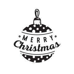 Merry Christmas typography.