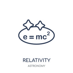 Relativity icon. Relativity linear symbol design from Astronomy collection. Simple element vector illustration. Can be used in web and mobile.