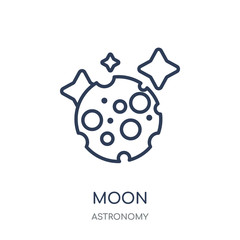 Blue Moon icon. Blue Moon linear symbol design from Astronomy collection. Simple element vector illustration. Can be used in web and mobile.