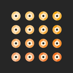 Fototapeta premium The Orange Sequin Glitter Abstract Vector Object.