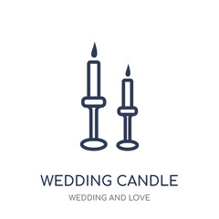 wedding Candle icon. wedding Candle linear symbol design from Wedding and love collection.