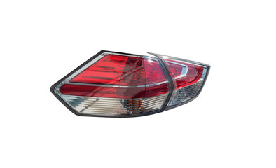 Car led tail lights that are separate from the background scene.