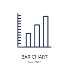 Bar chart icon. Bar chart linear symbol design from Analytics collection.