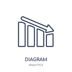 Diagram icon. Diagram linear symbol design from Analytics collection.