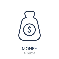Money icon. Money linear symbol design from Business collection.