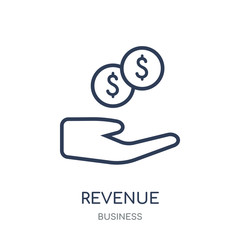 Revenue icon. Revenue linear symbol design from Business collection.
