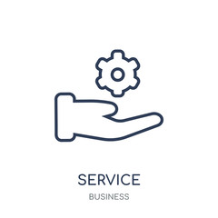 Service icon. Service linear symbol design from Business collection.