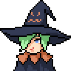 Fototapeta premium vector pixel art anime girl