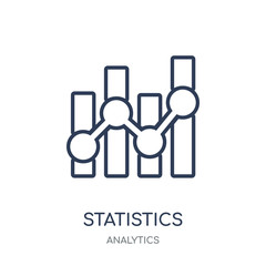 Statistics icon. Statistics linear symbol design from Analytics collection.