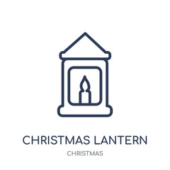christmas lantern icon. christmas lantern linear symbol design from Christmas collection.