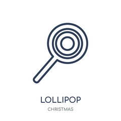 Lollipop icon. Lollipop linear symbol design from Christmas collection.